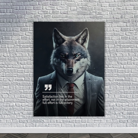Tablou Canvas Personalizat - Business Animals - Huskey - Img 4