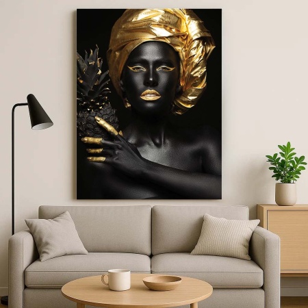 Tablou Canvas - The lady with the golden tourban - Img 3