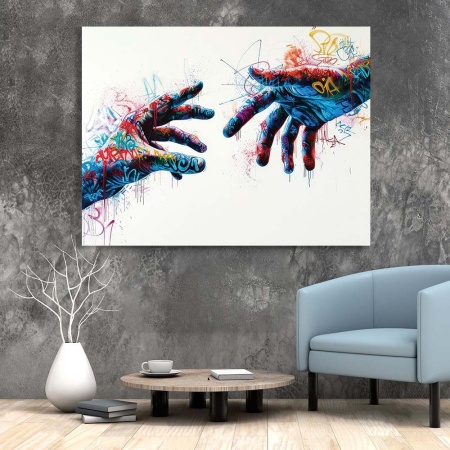 Tablou Canvas - The Touch (Urban Art)