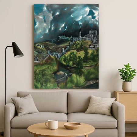 Tablou Canvas - "View of Toledo" - Vedere din Toledo - Img 3