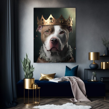 Tablou Dog with crown and necklace - Img 2