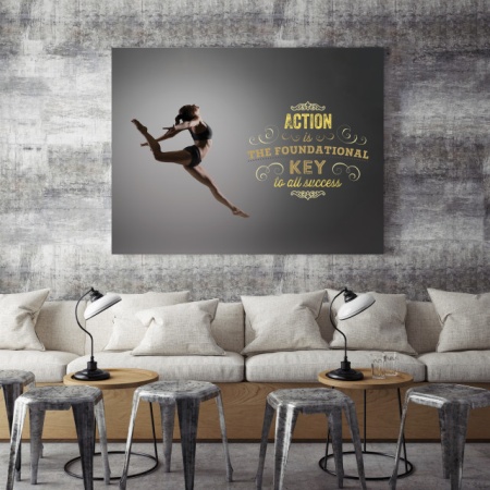 Tablou Motivational - Action Is The Foundational Key - Img 4