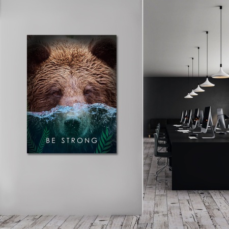 Tablou Motivational - Be strong (bear) - Img 3