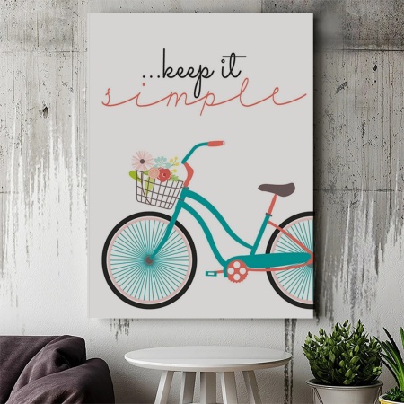 Tablou Motivational - Keep it simple (bicycle) - Img 2