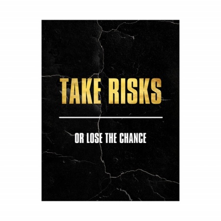 Tablou Motivational - Take risks (gold) - Img 3