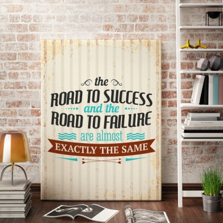 Tablou Motivational - The Road To Success And The Road To Failure - Img 2