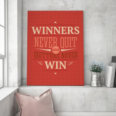 Tablou Motivational - Winners Never Quit - Img 3