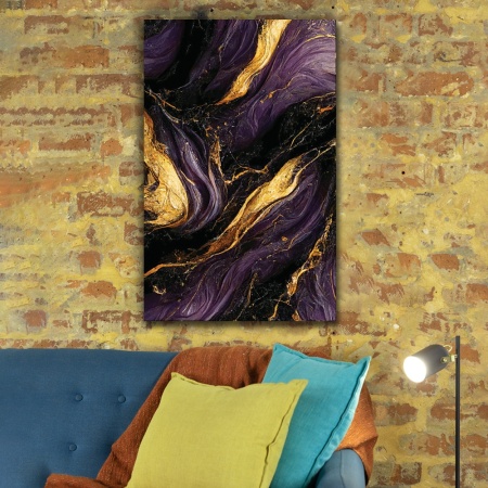 Tablou Purple and Gold Marble (087) - Img 4