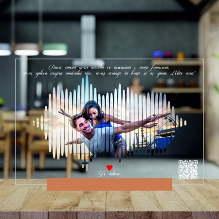 Wave Sound Personalizat Din Acrilic Cu Poza - Mesaj Text Si Melodia Voastra Youtube - Img 5