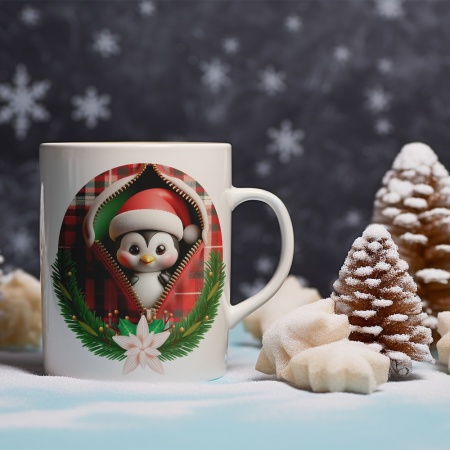 Cana De Craciun - Pinguin in buzunar (mesaj personalizat) - Img 2
