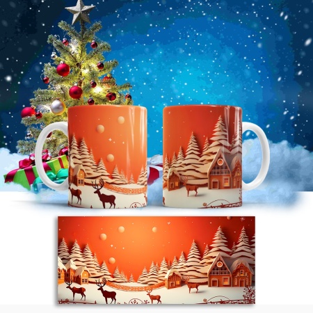 Cana De Craciun - Reindeers at Sunset - Img 3