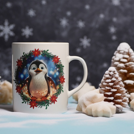 Cana De Craciun - Smiling Cute Baby Penguin (mesaj personalizat) - Img 3