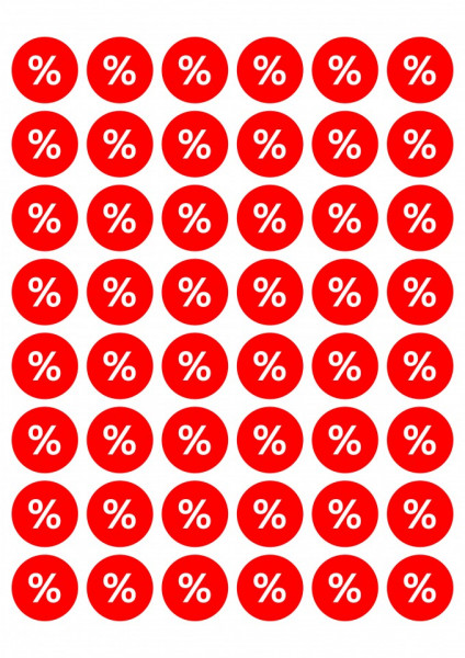 Etichete personalizate cu %, 100 buc, PVC, rezistente la apa - Img 3
