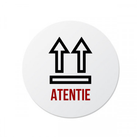 Etichete personalizate cu ATENTIE, 100 buc, PVC, rezistente la apa - Img 3