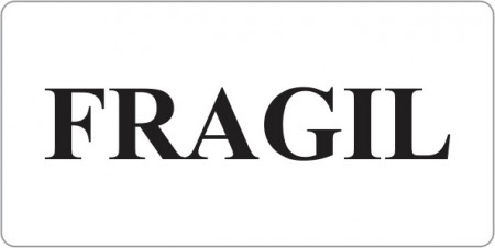 Etichete personalizate cu FRAGIL, 100 buc, PVC, rezistente la apa - Img 2