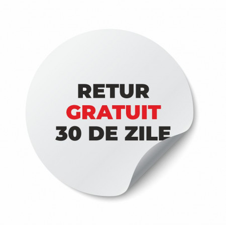 Etichete personalizate RETUR GRATUIT, 100 buc, PVC, rezistente la apa - Img 2