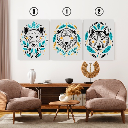 Set 3 Tablouri deco animale salbatice - Img 3