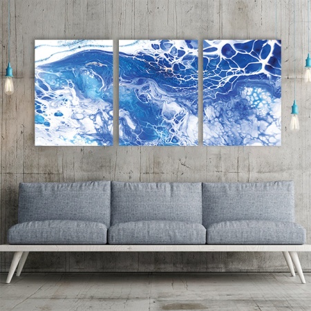 Set 3 Tablouri - Ocean Foam