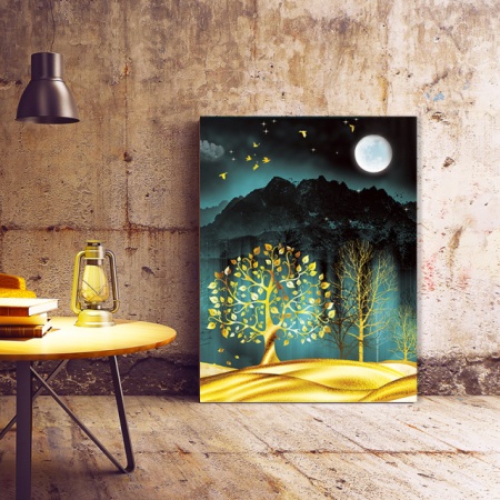 Set Tablouri Canvas - Night In The Golden Forest - Img 5