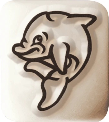 Ștampilă ceramică tatuaje temporare LaDot Cosmetics, S – Delfin - Img 4