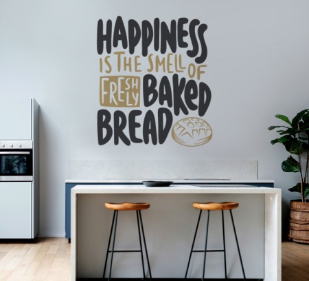 Sticker Bucatarie - Happiness is the smell of bread - Img 3