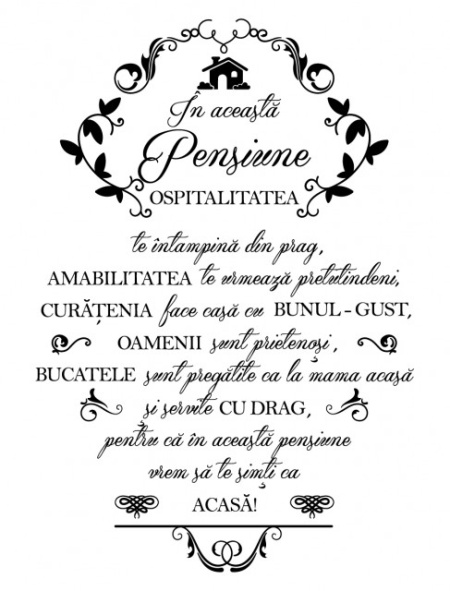 Sticker de Perete In Aceasta Pensiune - Img 2