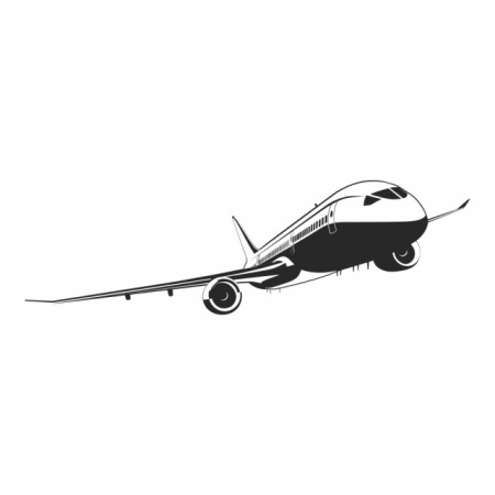 Sticker de Perete Passenger Plane Commercial Airplane - Img 3