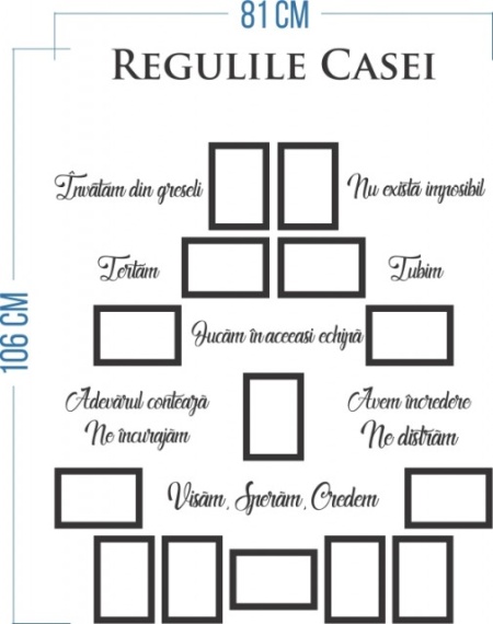 Sticker De Perete Regulile Casei - Img 2