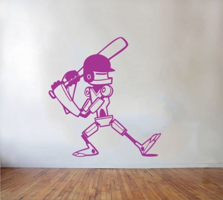 Sticker De Perete Robotel Cu Bata - Img 3