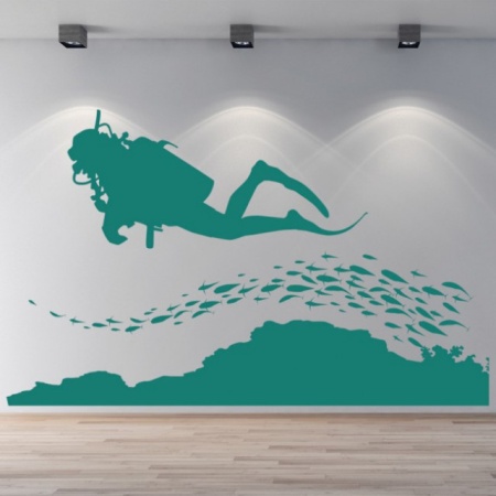 Sticker de Perete Scuba Diving Under The Sea - Img 2