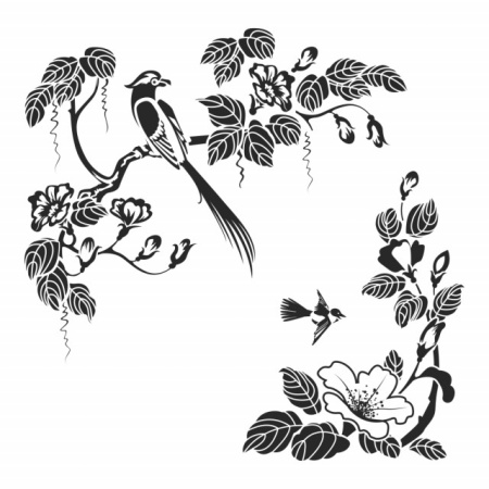 Sticker De Perete Tropical Birds Floral Trees - Img 3