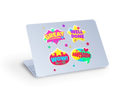 Sticker pentru Laptop - Well Done, Wow, Awsome