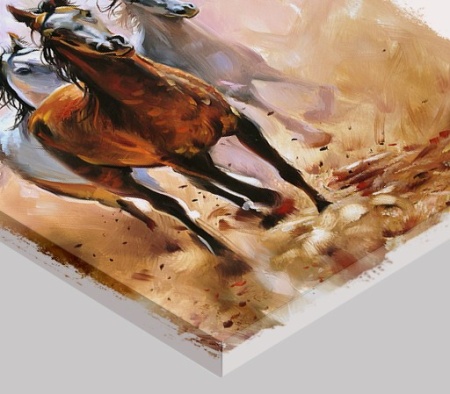 Tablou Canvas Efect Pictura - Cai Salbatici - Img 3