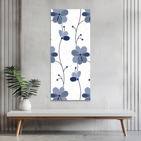 Tablou canvas - Flori albastre stilizate (Floral 113) - Img 3