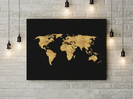 Tablou Canvas Glowing Map - Img 3