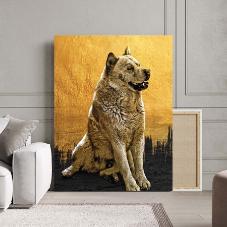 Tablou Canvas - Golden Dog - Img 2