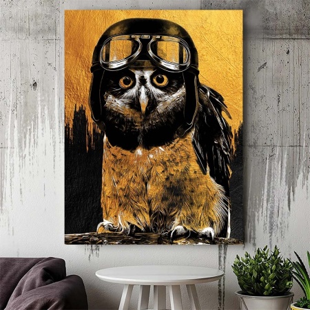 Tablou Canvas - Golden owl - Img 4