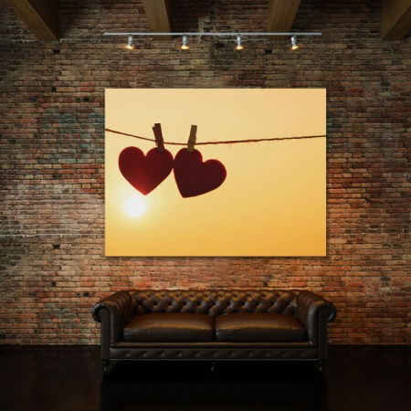 Tablou Canvas Hearts On A String - Img 2