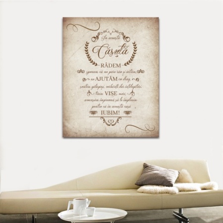 Tablou Canvas In Aceasta Casuta - Vintage - Img 3