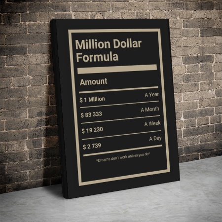 Tablou Canvas Inspirațional - Million Dollar Formula - Img 3