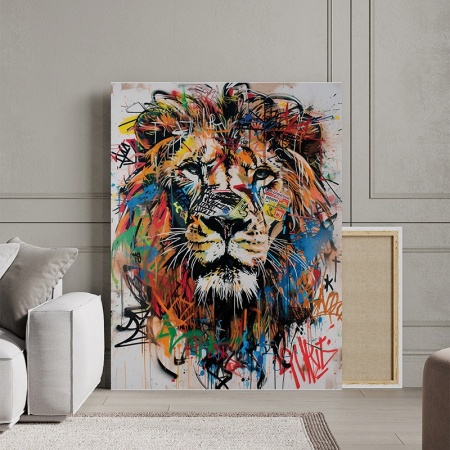 Tablou Canvas Inspirațional - Pop Art Lion - Img 3