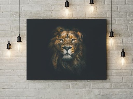 Tablou Canvas Majestic Lion - Img 2