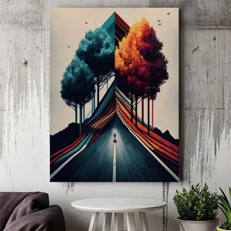 Tablou Canvas Modern Abstract - Abstract pathway to a surreal landscape - Img 3