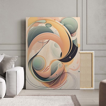 Tablou Canvas Modern Abstract - Serenity in pastel - Img 3