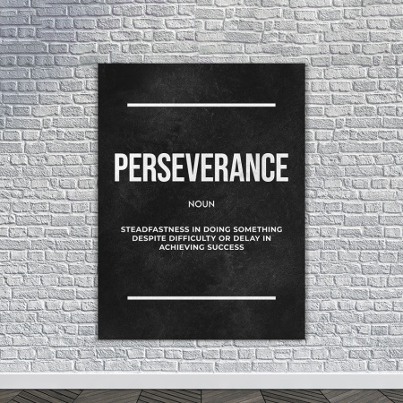 Tablou Canvas Motivational - Perseverance (definition - black) - Img 2