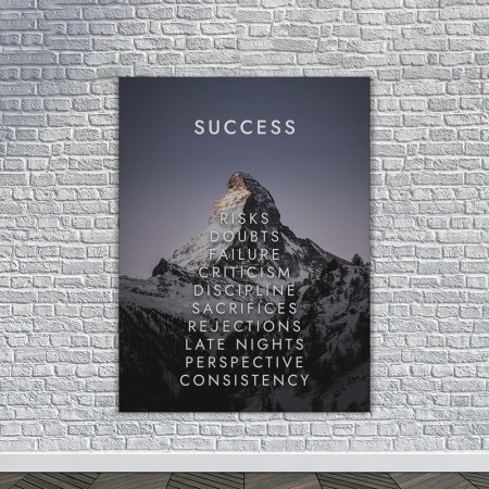 Tablou Canvas Motivational - Success (snowy peak) - Img 2