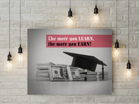 Tablou Canvas Motivational - The More You Learn - Img 4
