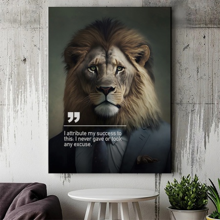 Tablou Canvas Personalizat - Business Animals - Lion - Img 3
