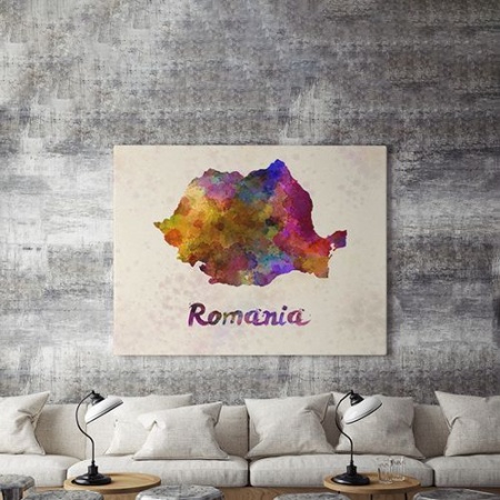 Tablou Canvas Romania Acuarela - Img 3