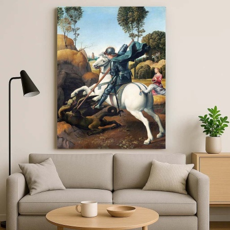 Tablou Canvas "St. George and the Dragon" - Sfântul Gheorghe si dragonul - Img 3